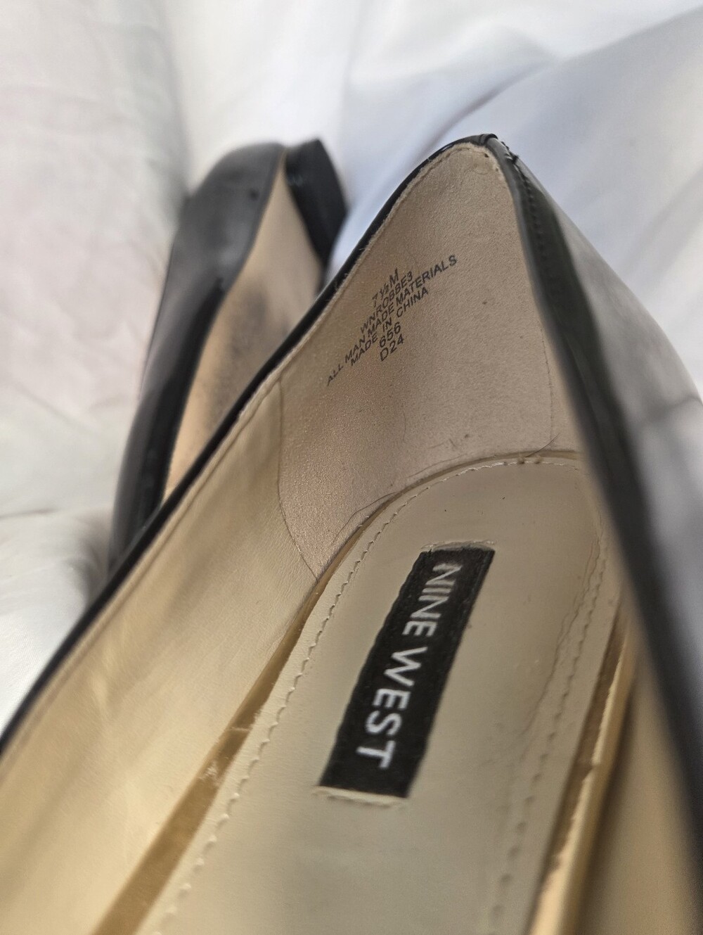 Nine West | Black Leather Ballet Flats | 7.5 - Picture 6 of 6